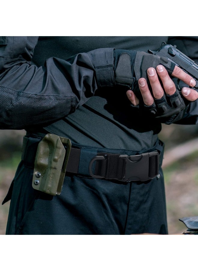 TXIN Tactical Belt, Mens Nylon Military Waist Canvas Belts With Adjustable Quick-Release Buckle Strap, Black - Image 4