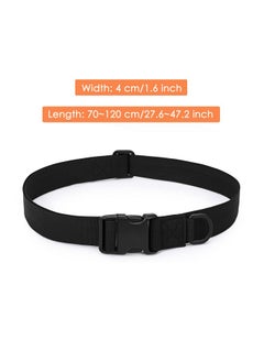 TXIN Tactical Belt, Mens Nylon Military Waist Canvas Belts With Adjustable Quick-Release Buckle Strap, Black  - Image 2