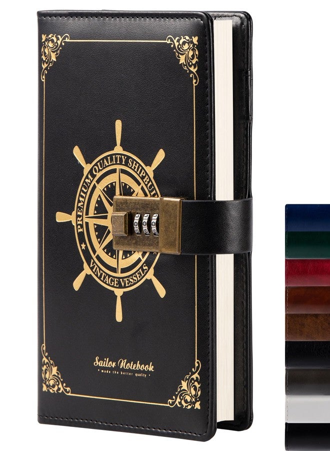 TIEFOSSI Journal With Lock-Journal For Boys-Travel Sailor Writing Diary With Lock-B6 Personal Planner Organizers-As Gift For Girls Women Men, 7.87 X 5.51 In, 224 Pages - Image 1