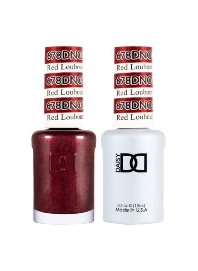 DAISY DND DND Gel Polish Set 1 each of Red Gel Polish and Red Nail Polish 678 Red Louboutin 05 Fl Oz - Image 1
