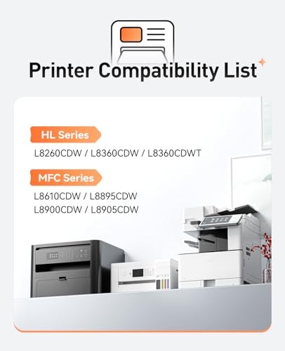 Zstint TN433 Toner Cartridge 4-Pack Compatible Replacement for Brother TN-433 TN431 TN436 MFC-L8900CDW MFC-L8690CDW HL-L8360CDW HL-L8260CDW MFC-L8610CDW MFC-L8905CDW MFC-L9570CDW HL-L8360CDWT Printer Set Ink - Image 2