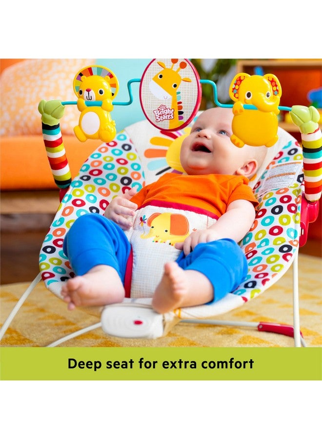 Bright Starts Portable Baby Bouncer Soothing Vibrations Infant Seat with Removable-Toy-Bar, 0-6 Months 6-20 lbs (Playful Pinwheels) - Image 2