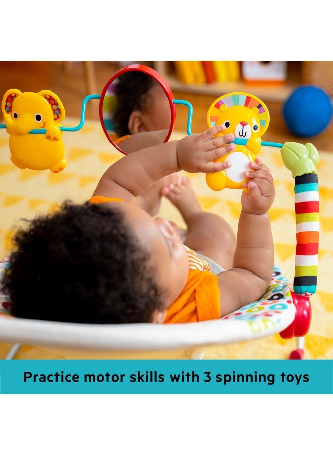 Bright Starts Portable Baby Bouncer Soothing Vibrations Infant Seat with Removable-Toy-Bar, 0-6 Months 6-20 lbs (Playful Pinwheels) - Image 4