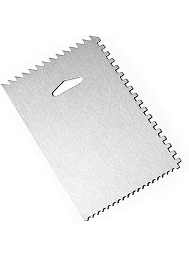 erorex - Set of 2 Stainless Steel Cake Scraper Aluminum Decorating Comb Design – Cake Side Icing Scraper - Cake Icing Smoother Edge Set For Decorating Butter Cream Bakeware Tools - Image 1