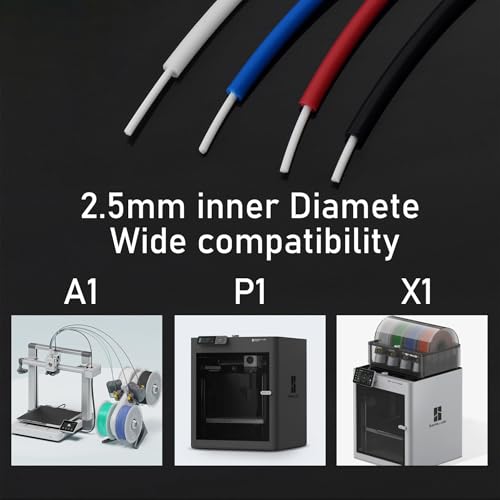 Cpybooder PTFE Tube for 1.75mm Filament 3.0M/9.84ft - 2.5mm ID × 4mm OD with Cutter for 3D Printers, Compatible with Bambu Lab A1/A1Mini/P1P/P1S/X1C and Creality K1/K1 Max/Ender 3V3 (Translucent) - Image 5