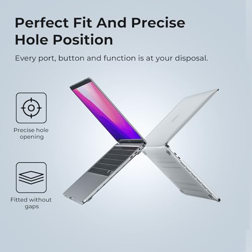 EooCoo Case Compatible with MacBook Pro 13 inch M2 2024 2023 2022-2016 Release M1 A2338 A2289 A2251 A2159 A1989 A1706 A1708 Protective Hard Case with Keyboard Cover, Screen Protector, Crystal Clear - Image 4
