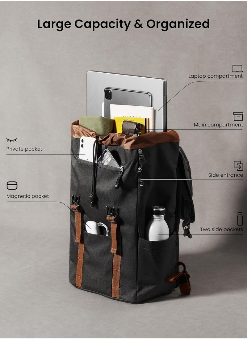 VintPack-TA1 Flap Laptop Backpack, Lightweight, Water-Resistant Travel Casual Daypack, Slim Durable Work-pack Rucksack for 13-16 Inch MacBook Laptop, Large Capacity, Eco-Friendly Backpack 22L - pzsku/Z1A6B197741EBB6DEC186Z/45/_/1736518660/5c9f70df-c16e-4d9a-90de-3391b68fda9f