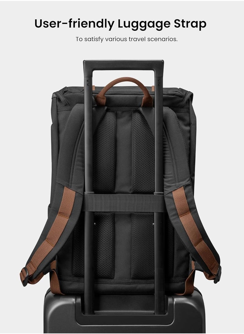 VintPack-TA1 Flap Laptop Backpack, Lightweight, Water-Resistant Travel Casual Daypack, Slim Durable Work-pack Rucksack for 13-16 Inch MacBook Laptop, Large Capacity, Eco-Friendly Backpack 22L - pzsku/Z1A6B197741EBB6DEC186Z/45/_/1736518667/4b81bbcf-fdf6-427c-8362-9d775c053b8d