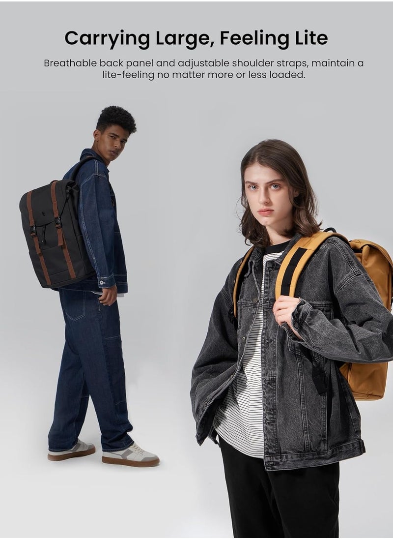 VintPack-TA1 Flap Laptop Backpack, Lightweight, Water-Resistant Travel Casual Daypack, Slim Durable Work-pack Rucksack for 13-16 Inch MacBook Laptop, Large Capacity, Eco-Friendly Backpack 22L - pzsku/Z1A6B197741EBB6DEC186Z/45/_/1736518703/603629f2-fb44-4e44-86a7-3f30ce768fdb