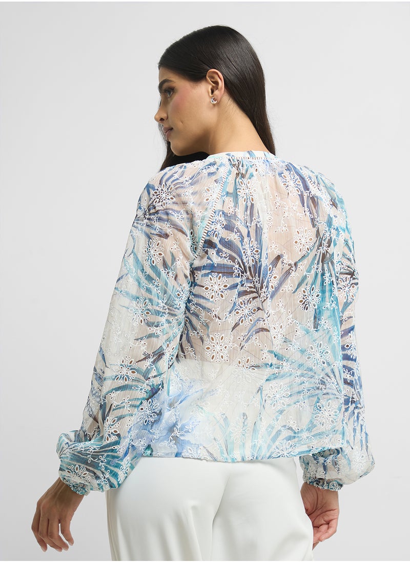 GUESS LS DANILE EMBRO TOP  - Image 2