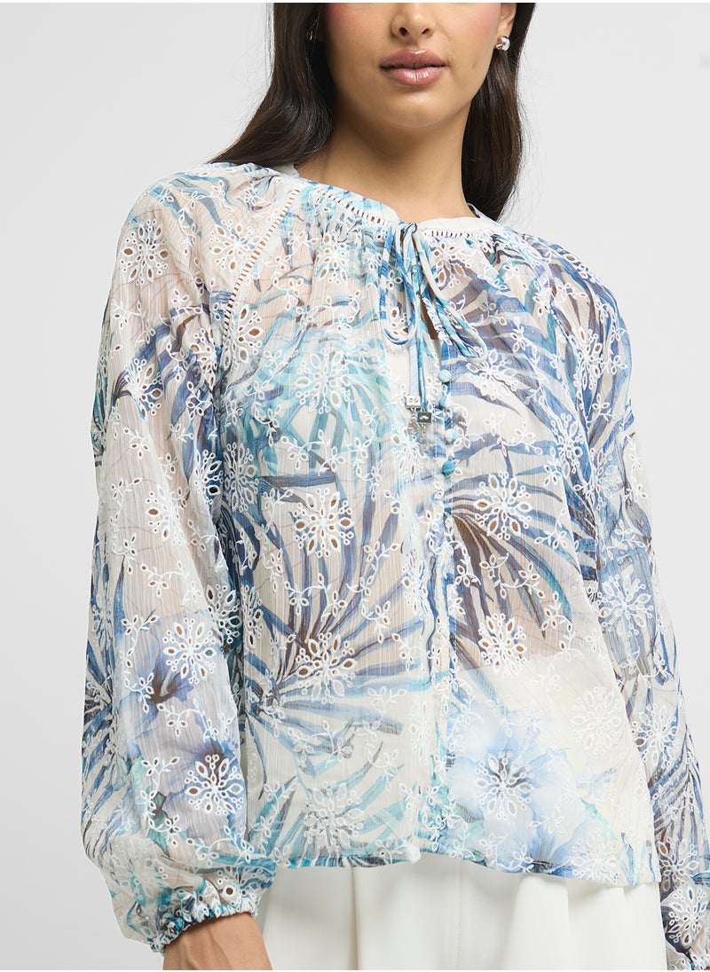 GUESS LS DANILE EMBRO TOP  - Image 3