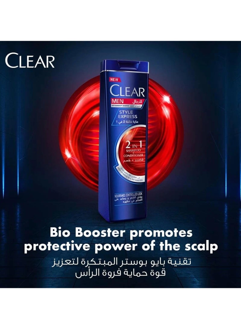 CLEAR Two Pieces of Anti-Dandruff Shampoo 2 in 1 Style Express for Men 190 ml - Image 3