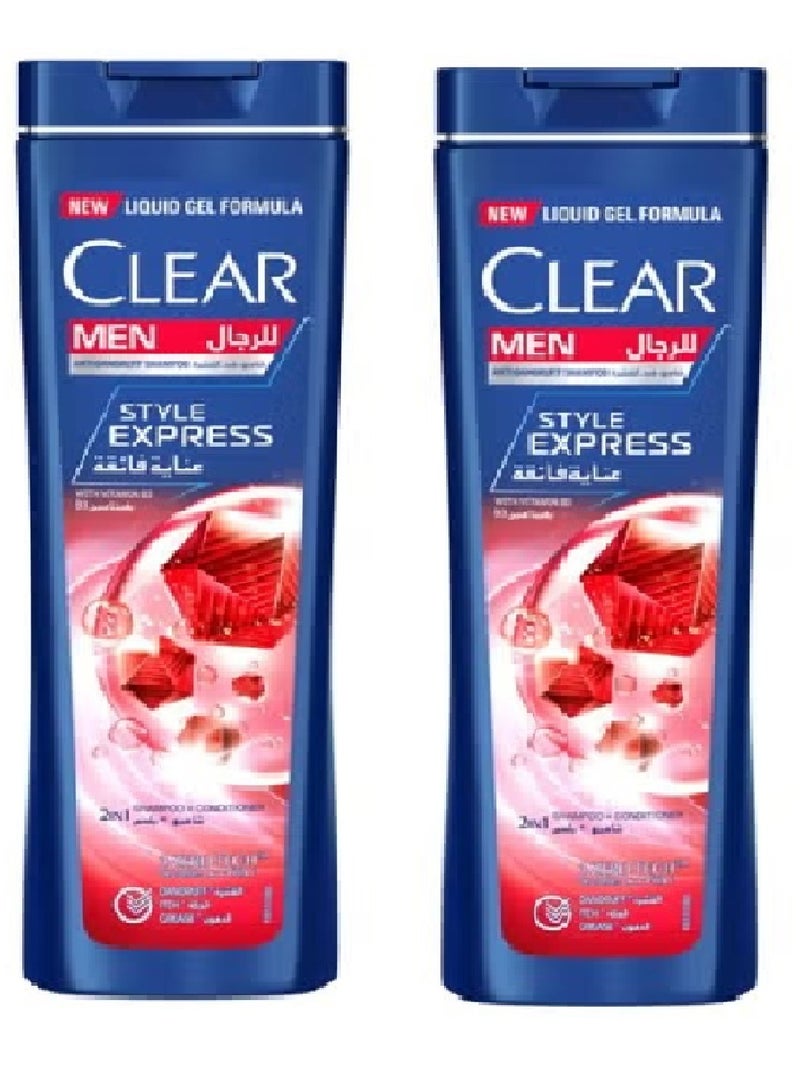 CLEAR Two Pieces of Anti-Dandruff Shampoo 2 in 1 Style Express for Men 190 ml - Image 2