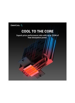DEEPCOOL AG400 BK ARGB Single Tower 120mm CPU Cooler, 2000RPM Fan Speed, 75.89CFM Airflow,  ARGB LED, 3.36W Power, ≤31.6 dB(A) Fan Noise, LGA1700/1200/AM5/AM4 Black | R-AG400-BKANMC-G-2  - Image 3