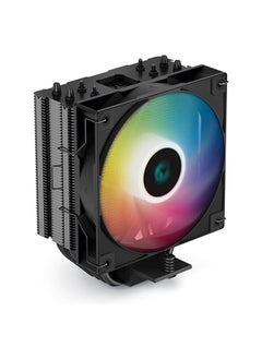 DEEPCOOL AG400 BK ARGB Single Tower 120mm CPU Cooler, 2000RPM Fan Speed, 75.89CFM Airflow,  ARGB LED, 3.36W Power, ≤31.6 dB(A) Fan Noise, LGA1700/1200/AM5/AM4 Black | R-AG400-BKANMC-G-2  - Image 1