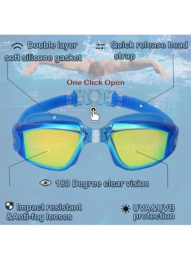 Generic Outdoor Wide View Swim Goggles, Anti Fog Clear No Leaking UV Protection Swimming Goggles For Women Men Youth Kids - Image 2