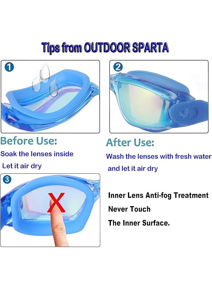 Generic Outdoor Wide View Swim Goggles, Anti Fog Clear No Leaking UV Protection Swimming Goggles For Women Men Youth Kids - Image 4