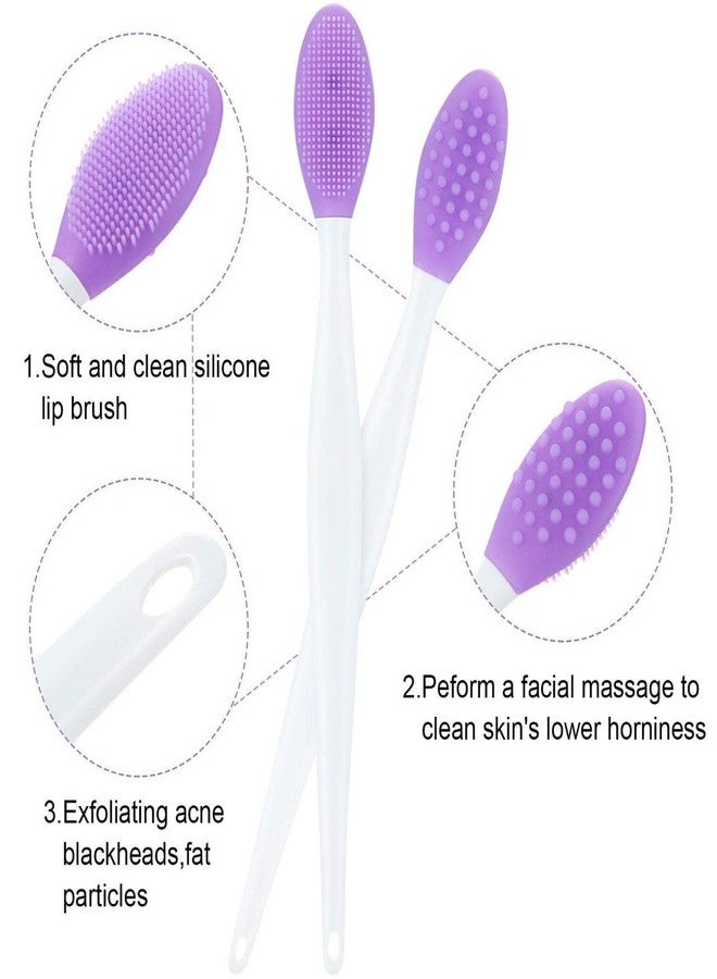 vietnam Lip Exfoliating Brush Tool, Double-Sided Silicone Exfoliator for Dry Lips Scrub Lip Scrubber (Pack Of 2) - Image 3