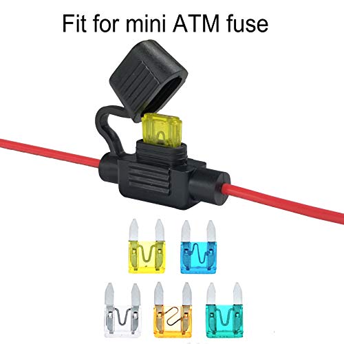 VANTRONIK Waterproof MINI Inline Fuse Holder with 18 Gauge AWG Wire 12 Inches Long, Fit for Small Blade Fuse in Vehicle/Boat/RV/Tractor, 5 Pack - Image 5