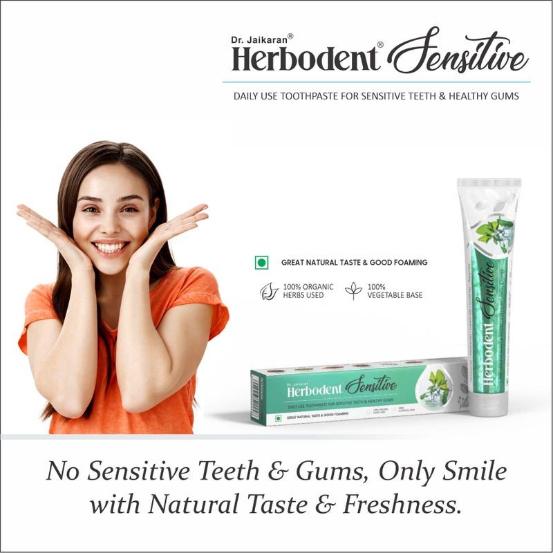 Herbodent® Sensitive Toothpaste for Enamel Repair & Cavity Protection, Fluoride Free, Sensitive Care with Natural Mouthwash & Gum Strengthening Herbs - Clove, Tomar & more (Mint, 185g - Pack of 1) - Image 5