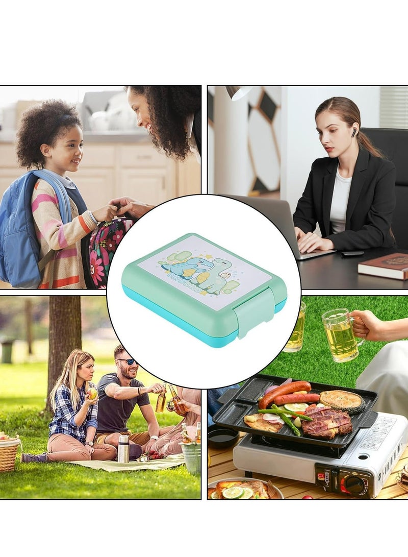 إسكدنيا صندوق غداء ديناصور كارتوني مانع للتسرب - حاويات تخزين الطعام للغداء، صندوق غداء للأطفال والمراهقين - Image 4