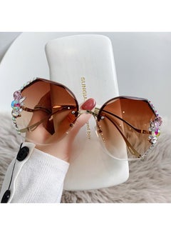Korean-style Rhinestone Sunglasses Uv-resistant Crystal Diamond-studded Small Fragrant Style Glasses Women's New