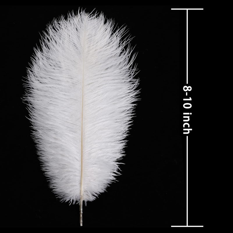 Soarer White Ostrich Feathers Bulk - 30pcs 8-10 inches for Wedding Party Centerpieces, Home Decorations and DIY Crafts (White) - Image 5