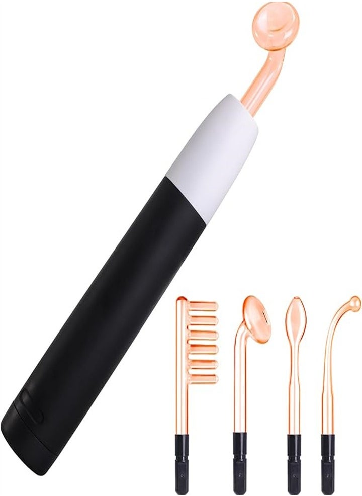 Generic Rechargeable High Frequency Facial Massager, Portable Multi-Function Facial Handheld for All Skin Care Needs - with 4 Tubes  - Image 1