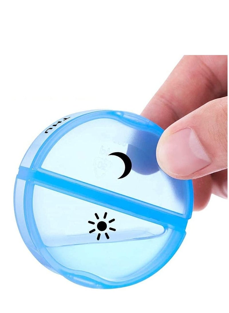 Dubkart Weekly Pill Organiser 7 Day 2 Times a Day, Large Daily Pill Cases for Pills/Vitamin/Fish Oil/Supplements (Black Box) - Image 4