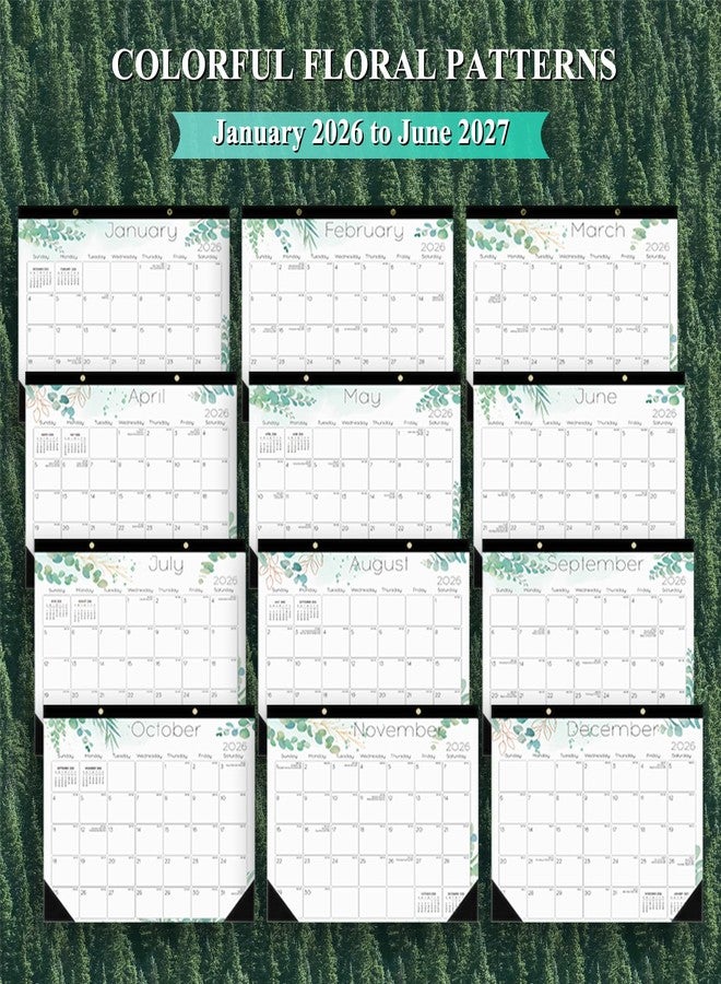 Ymumuda Desk Calendar 2026-2027 Wall Calendar 2 in 1, Monthly Desk Calendar 2026 from JAN.2026 to JUN.2027, 18-Month, Large 12"×17", Waterproof Cover, Hanging Rope, Home/office/School Planners - Image 2