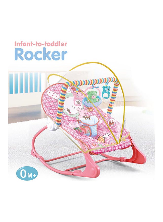 Kidle Infant-To-Toddler Rocker with Mosquito Net-Pink - Image 2