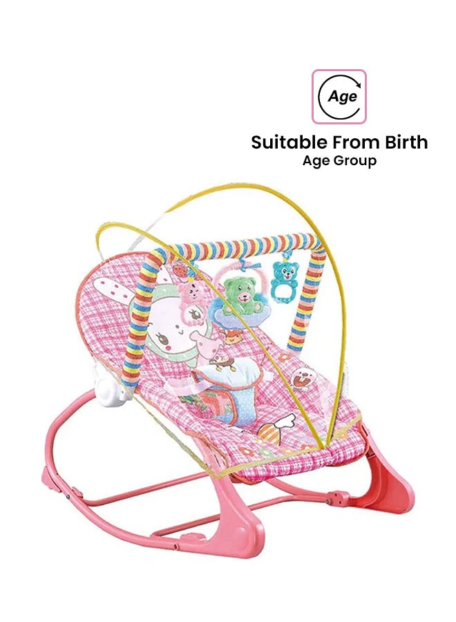 Kidle Infant-To-Toddler Rocker with Mosquito Net-Pink - Image 1