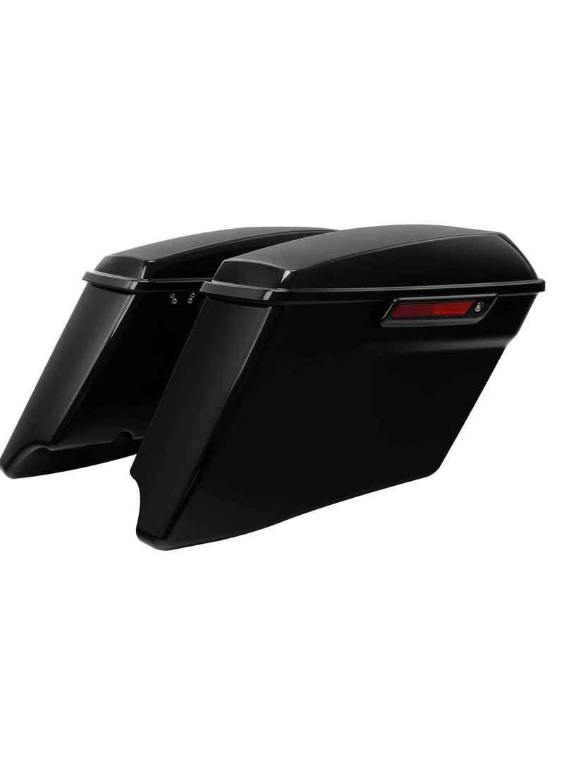 Generic Black 4" CVo stretched hard saddlebags for harley road king glide 2014-2023 by SLKMOTO  - Image 1