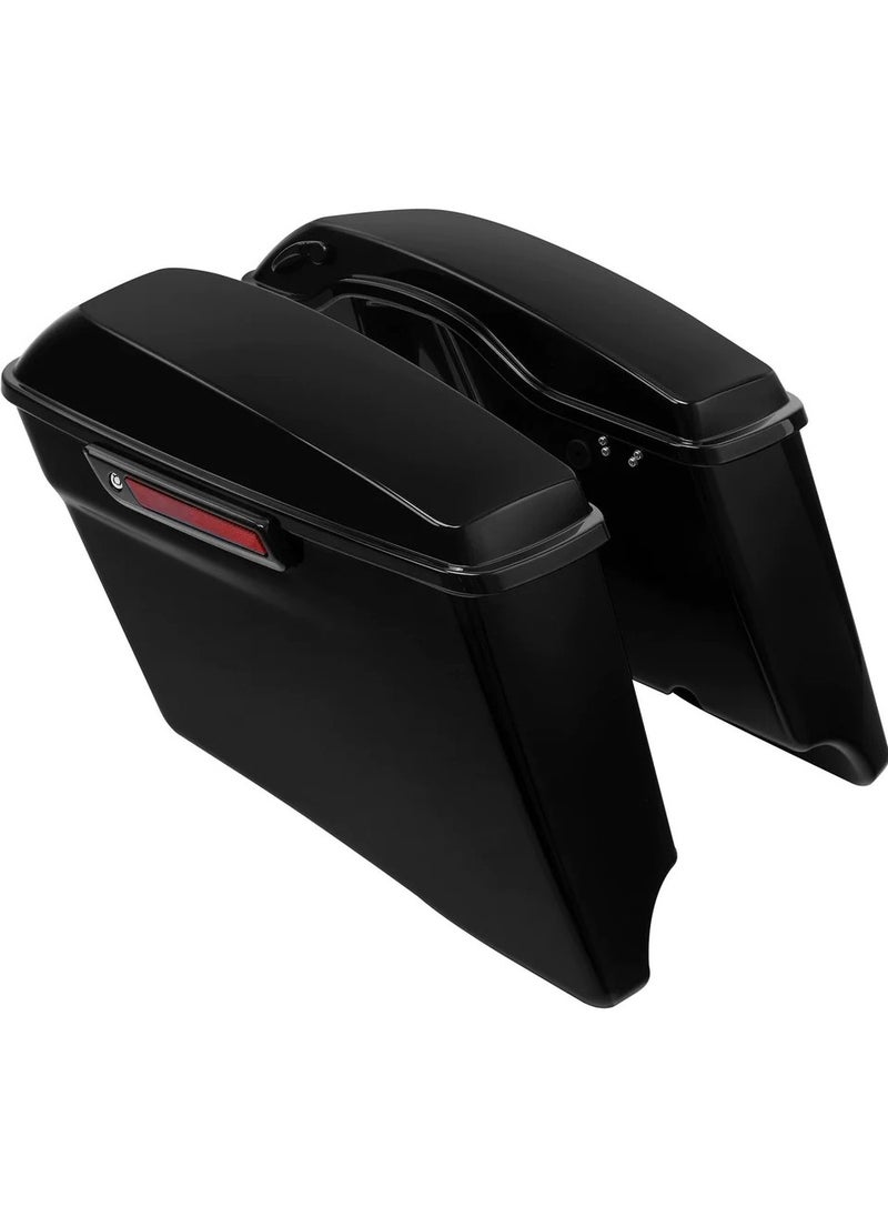 Generic Black 4" CVo stretched hard saddlebags for harley road king glide 2014-2023 by SLKMOTO  - Image 2