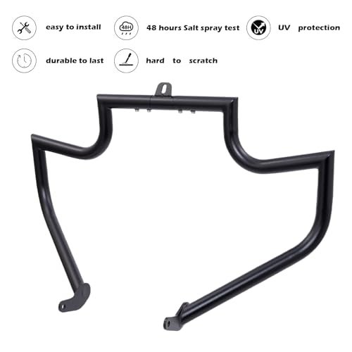 Kinglemc Crash Bar Engine Guard Highway Freeway Bar for Harley Davidson Breakout Blackline Rocker Softail Standard Custom Springer Deuce Night Train 2000-2017 (Matte Black) - Image 2