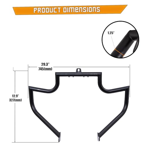 Kinglemc Crash Bar Engine Guard Highway Freeway Bar for Harley Davidson Breakout Blackline Rocker Softail Standard Custom Springer Deuce Night Train 2000-2017 (Matte Black) - Image 5