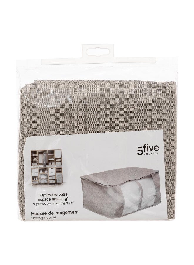 Five Simply Smart Orga Zipper Closure Garment Bag Beige and Clear 30 x 45 x 60 cm 181256 - Image 3