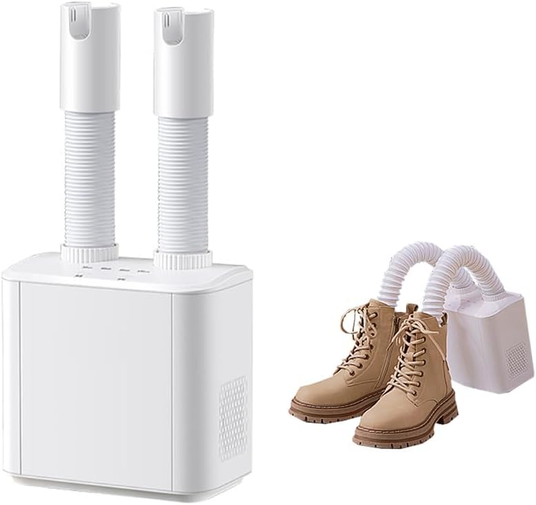 Portable Boot & Shoe Dryer Warmer, Adjustable Foldable Rack with Timer, 360° Airflow for Shoes, Boots, Gloves, Helmets, Safe 55°C Heating, for Travel, Ski, Work - Image 1