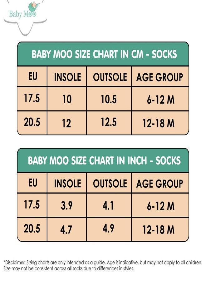 BabyMoo Animal Applique Ribbed Soft Socks Pack of 2 - Blue, Grey - Image 4