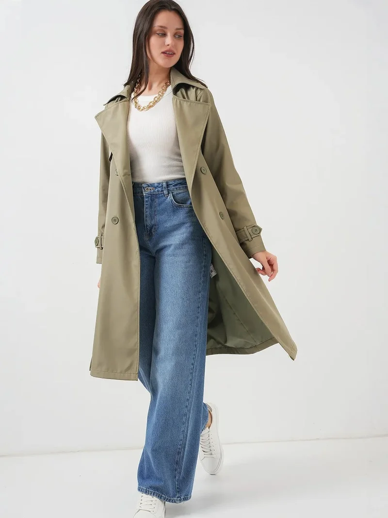 بيغ دارت BDART Belted Long-Sleeve Trench Coat