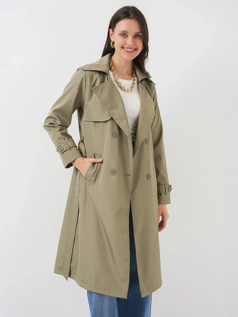 بيغ دارت BDART Belted Long-Sleeve Trench Coat