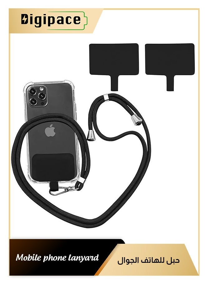 Phone Lanyard, Universal Crossbody Cell Phone Lanyards, Multifunctional Nylon Patch Adjustable Shoulder Neck Strap Compatible with Most Smartphones - Image 1