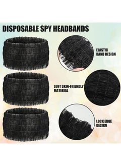 100 Pieces Disposable Headbands Soft Non Woven Facial Spa Headbands Cloth Stretch Skin Care Hair Band Salon Makeup Sauna Supplies Individually Packaged For Women Girls Black - pzsku/Z1A6BB60D2FDED657CCBDZ/45/_/1683268394/ba6edcb7-2b17-4d95-82c9-fa2203184087