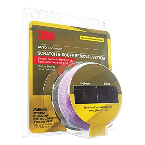 3M Auto Scratch Removal Kit, Eliminates Scratches, Scuffs and Other Defect, Includes Disc Pad Holder, 3000 Grit Abrasive Square, Compounding & Polishing Pads, Rubbing Compound, Scratch Remover (39071) - Image 1