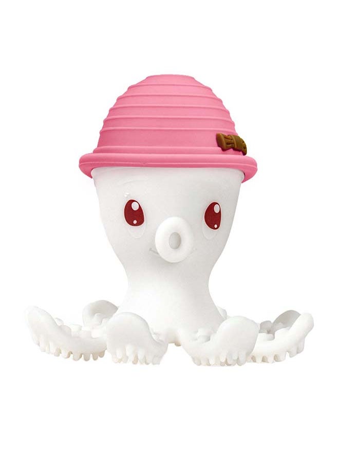 Mombella - Octopus Teether Toy | Multi-Textured Silicone Teething Aid | Freezer-Friendly | Whistle Sound | Safe for 3-6 Months | Product Dimensions: 9.2 x 9.2 x 9.2 cm - Image 1
