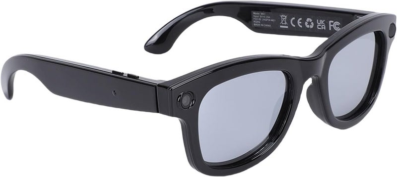 Zunate AI Translation Glasses with Camera, Bluetooth 5.3 WiFi Smart Glasses for Real Time Translator Music Calls Travel Business Noise Cancelling Mic (Silver) - Image 1