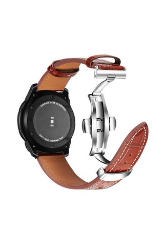 Tan Bamboo Silver Buckle