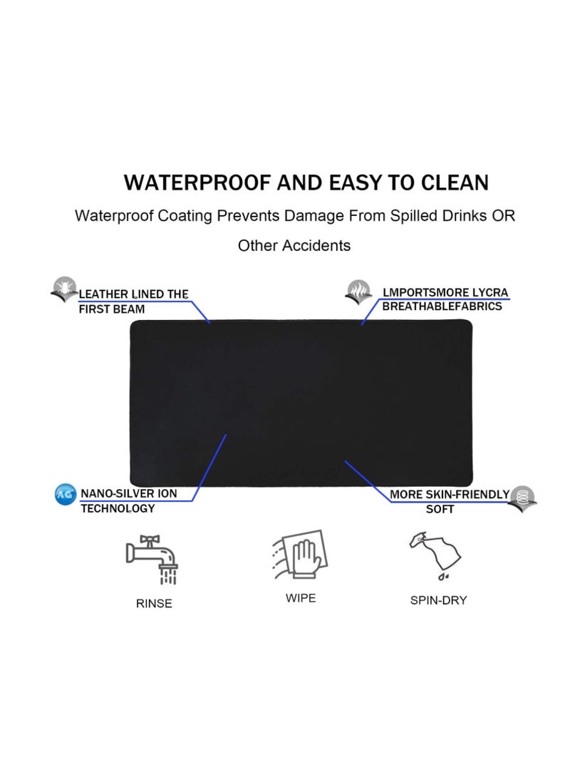 TEDNETGO Large Mouse Pad, Gaming Mouse Pad, Long Mouse Pads, Waterproof Extra Large Big Mouse Pad with Stitched Edge, XXL Non-Slip Black Computer Mousepad Desk Mat for Gamer, Office & Home, Black - Image 4