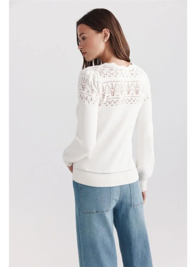 Springfield  Knit border print jumper for Women | Best Price UAE