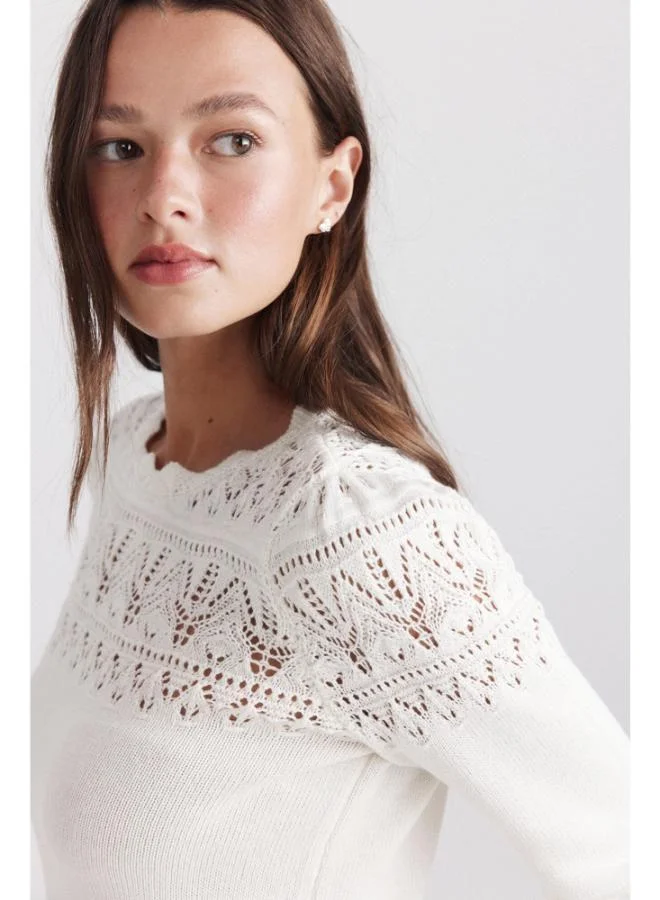 Springfield  Knit border print jumper for Women | Best Price UAE